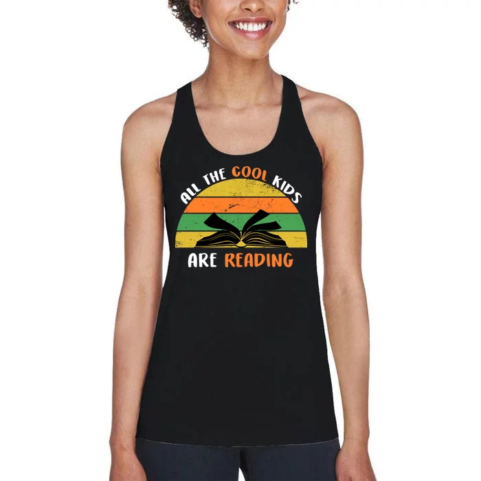 All The Cool Kids Are Reading Women's Racerback Tank