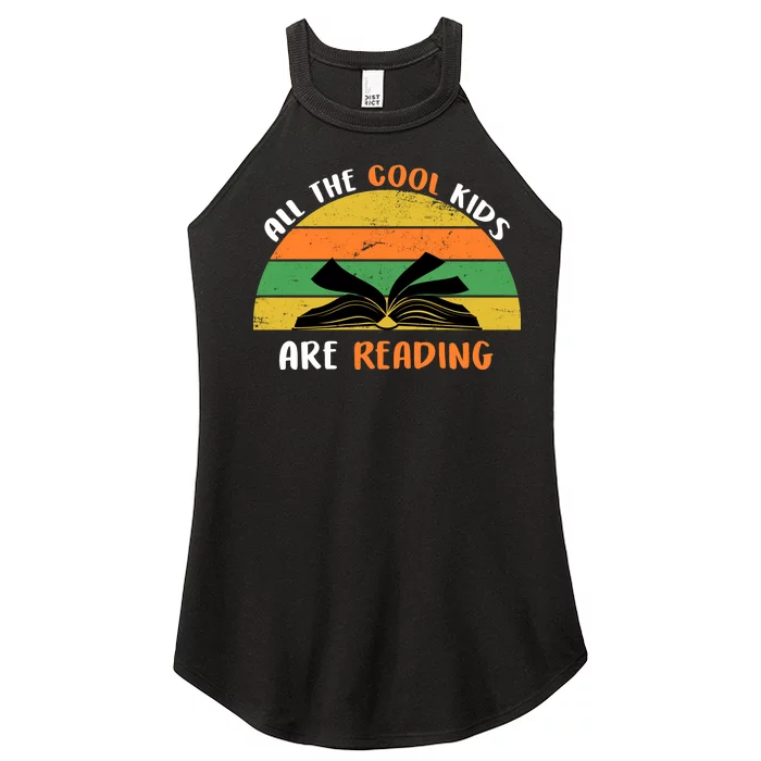 All The Cool Kids Are Reading Women’s Perfect Tri Rocker Tank