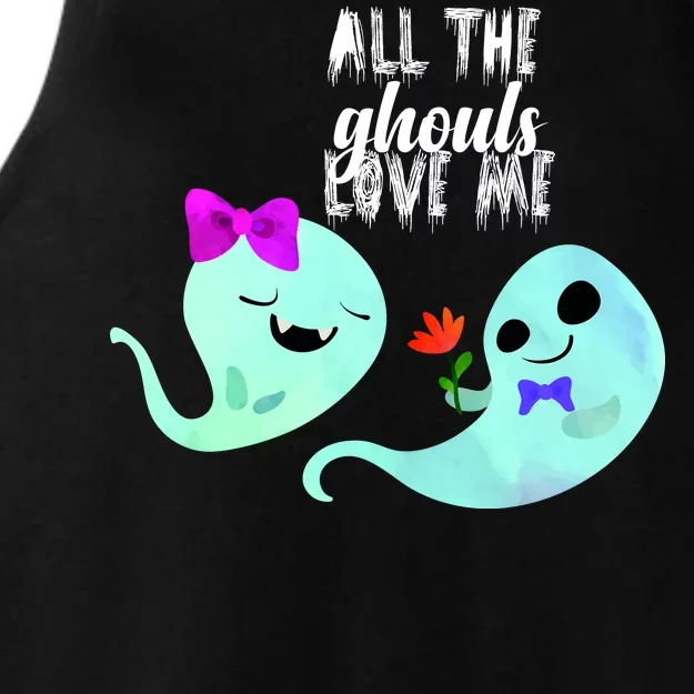 All The Ghouls Love Me Ladies Tri-Blend Wicking Tank