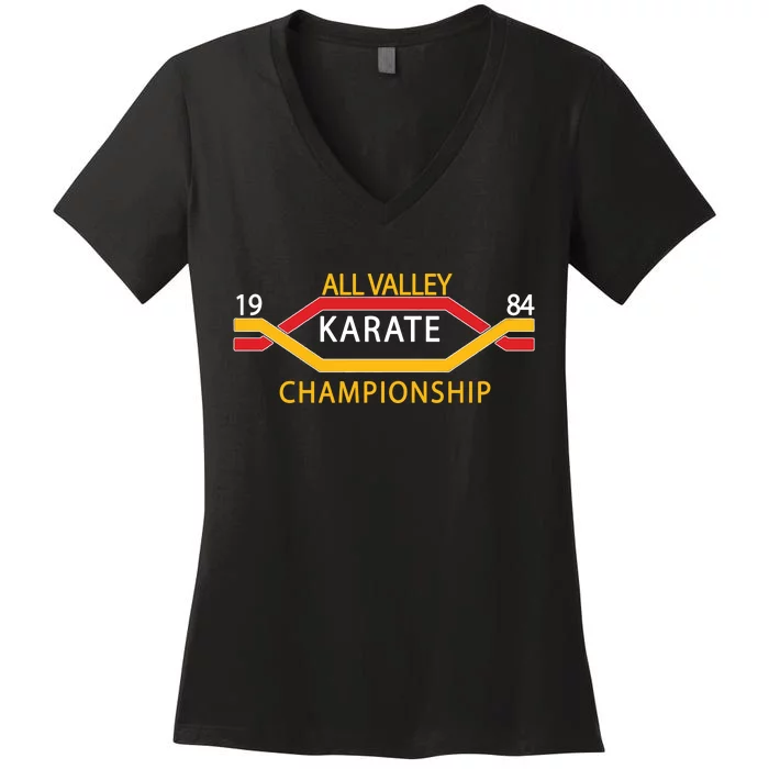 All Valley 1984 Karate Championship Women's V-Neck T-Shirt