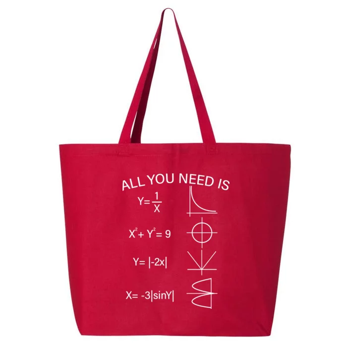 All You Need Is Love Math Equation 25L Jumbo Tote