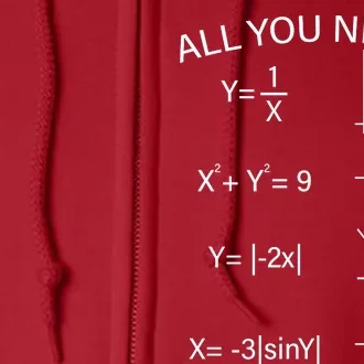 All You Need Is Love Math Equation Full Zip Hoodie