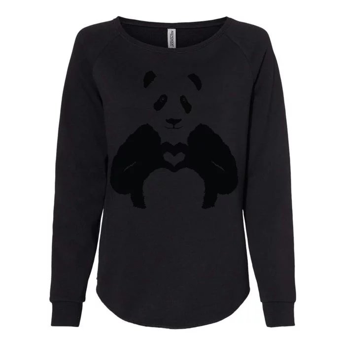 All You Need Is Love Panda Womens California Wash Sweatshirt