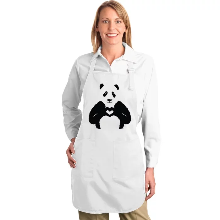 All You Need Is Love Panda Full-Length Apron With Pocket