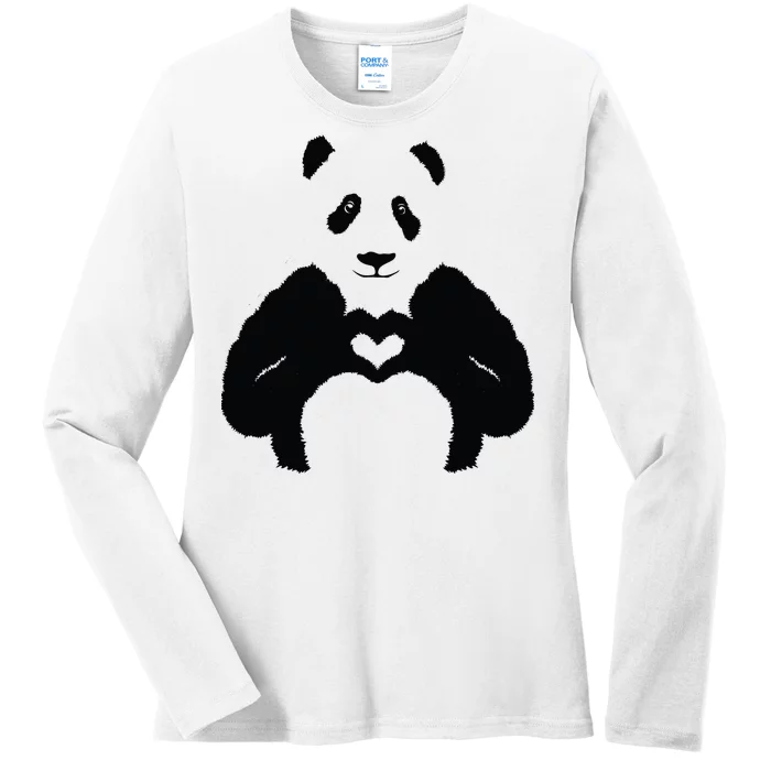 All You Need Is Love Panda Ladies Long Sleeve Shirt