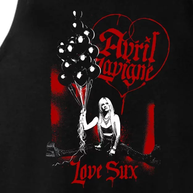 Avril Lavigne Love Sux Balloons Ladies Tri-Blend Wicking Tank