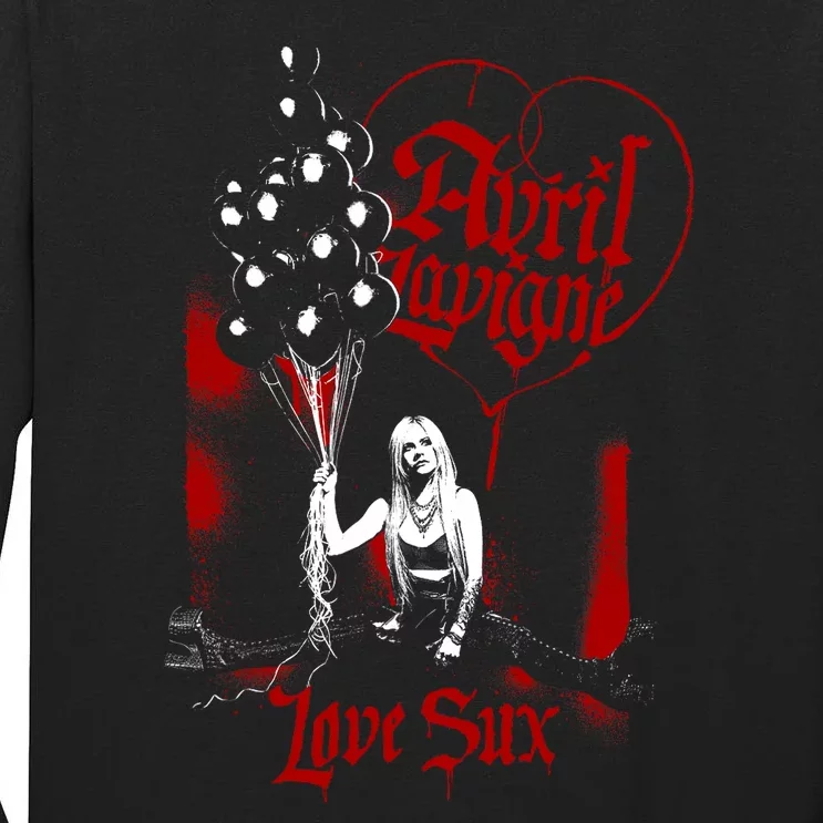 Avril Lavigne Love Sux Balloons Tall Long Sleeve T-Shirt