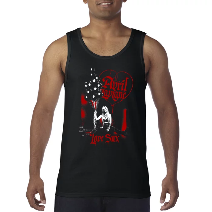 Avril Lavigne Love Sux Balloons Tank Top