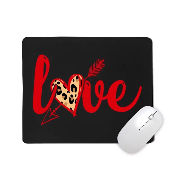 Arrow Love Leopard Gift Valentine Day Mousepad