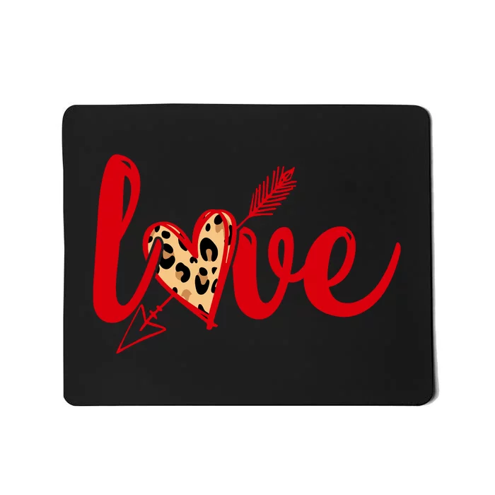 Arrow Love Leopard Gift Valentine Day Mousepad