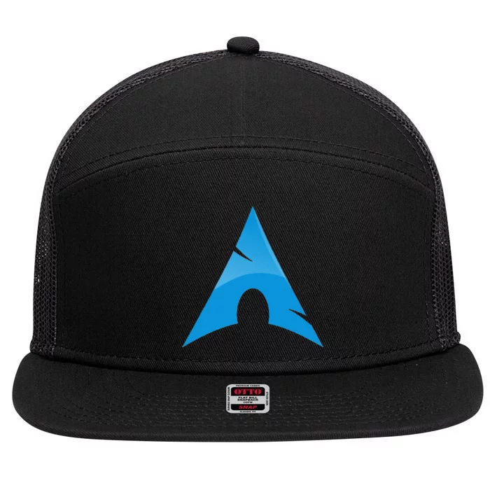 Arch Linux Lover With Logo Open Source Os 7 Panel Mesh Trucker Snapback Hat