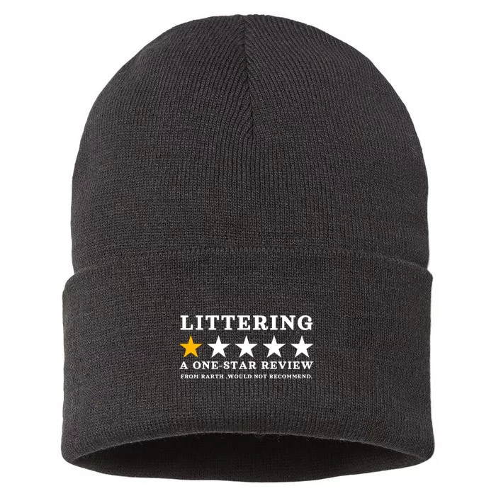 Anti Littering Litter Environment Earth Day 2024 Sustainable Knit Beanie