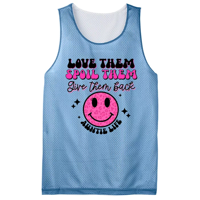 Auntie Life Love Them Spoil Them And Give Them Back Mothers Cute Gift Mesh Reversible Basketball Jersey Tank