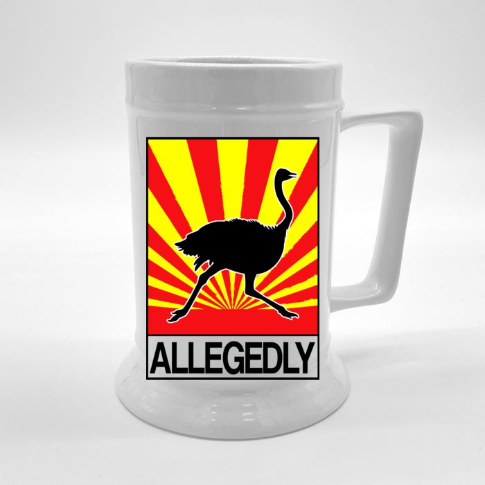 Allegedly Ostrich Front & Back Beer Stein