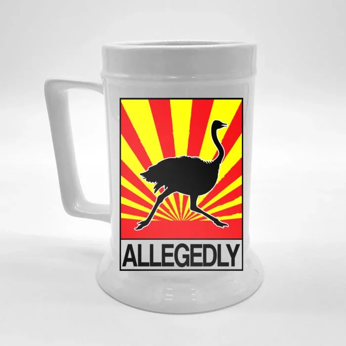 Allegedly Ostrich Front & Back Beer Stein