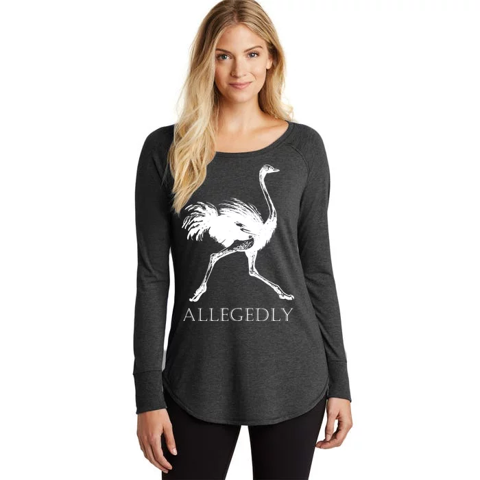 Allegedly Ostrich Flightless Bird Women's Perfect Tri Tunic Long Sleeve Shirt