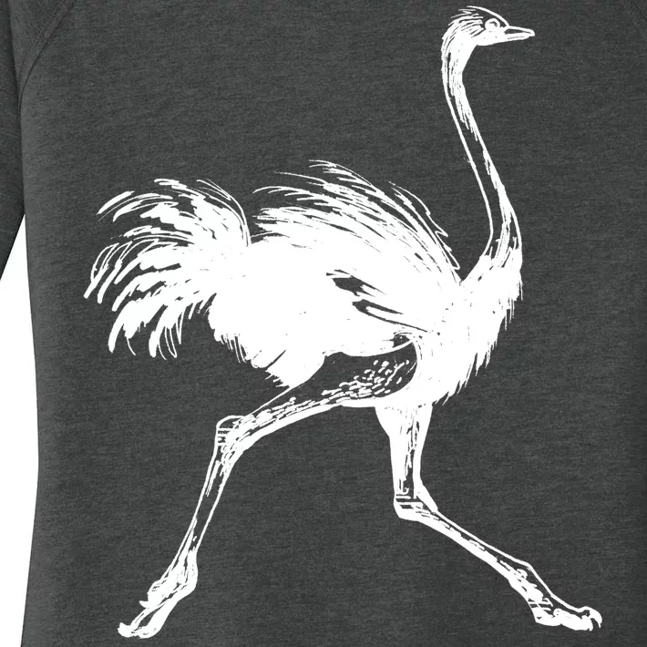 Allegedly Ostrich Flightless Bird Women's Perfect Tri Tunic Long Sleeve Shirt