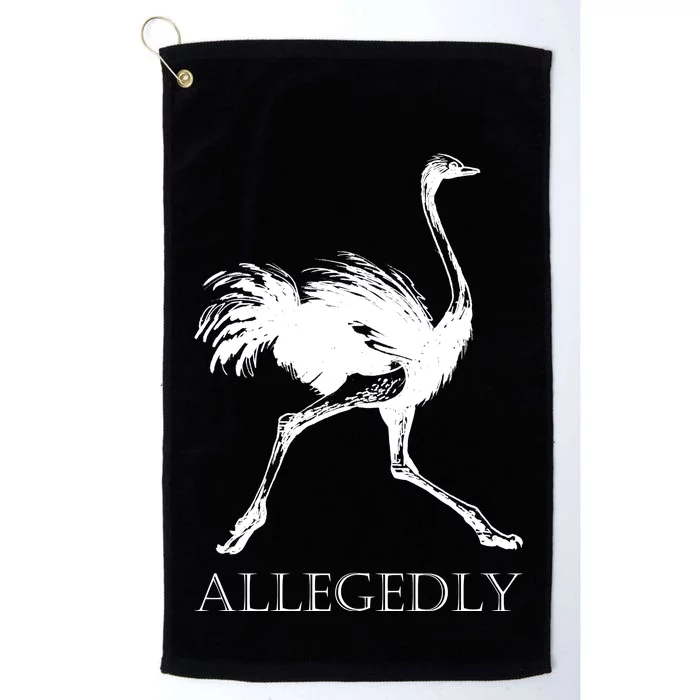 Allegedly Ostrich Flightless Bird Platinum Collection Golf Towel