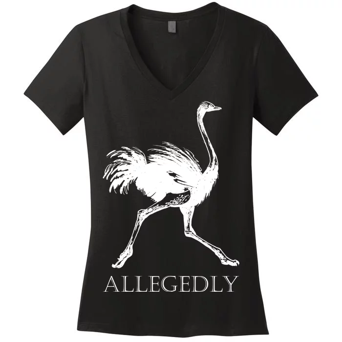 Allegedly Ostrich Flightless Bird Women's V-Neck T-Shirt