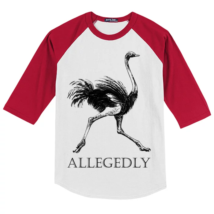 Allegedly Ostrich Flightless Bird Kids Colorblock Raglan Jersey