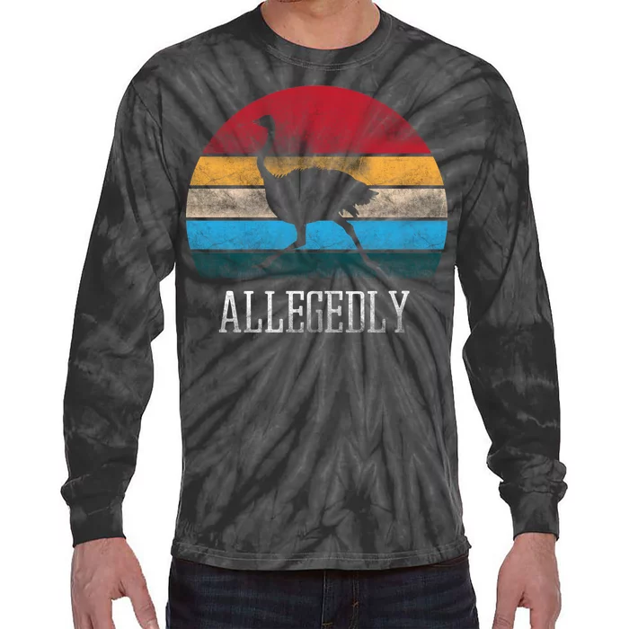 Allegedly Ostrich Lover Vintage Tie-Dye Long Sleeve Shirt