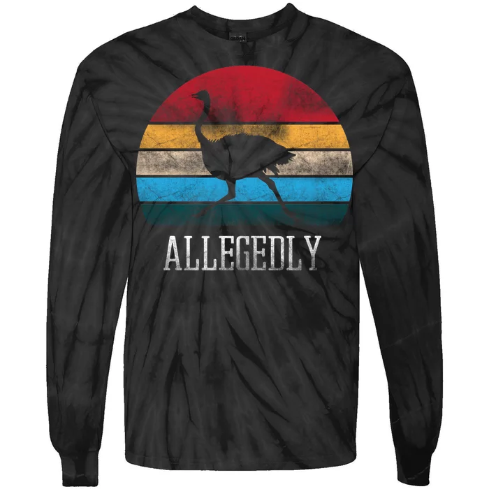 Allegedly Ostrich Lover Vintage Tie-Dye Long Sleeve Shirt