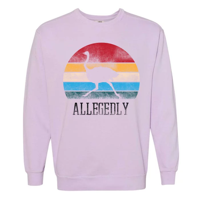 Allegedly Ostrich Lover Vintage Garment-Dyed Sweatshirt