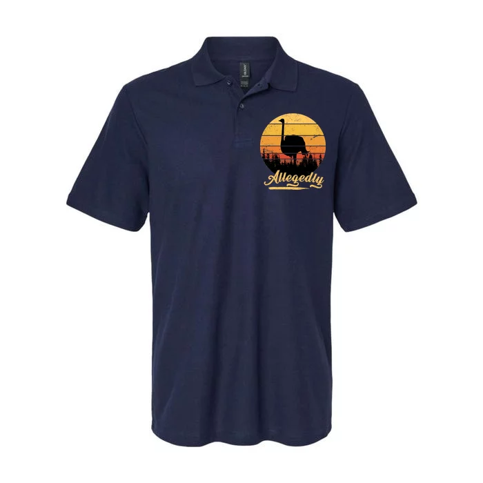 Allegedly Ostrich Retro Softstyle Adult Sport Polo