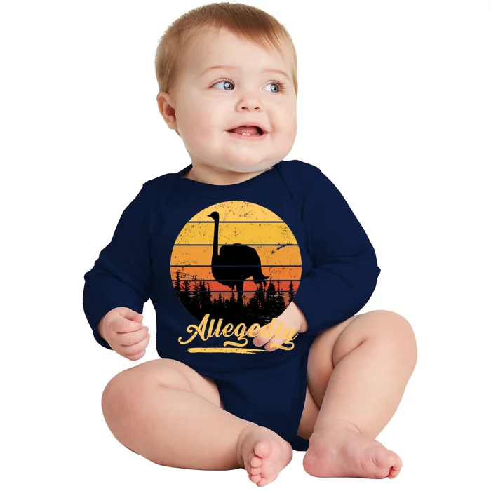 Allegedly Ostrich Retro Baby Long Sleeve Bodysuit