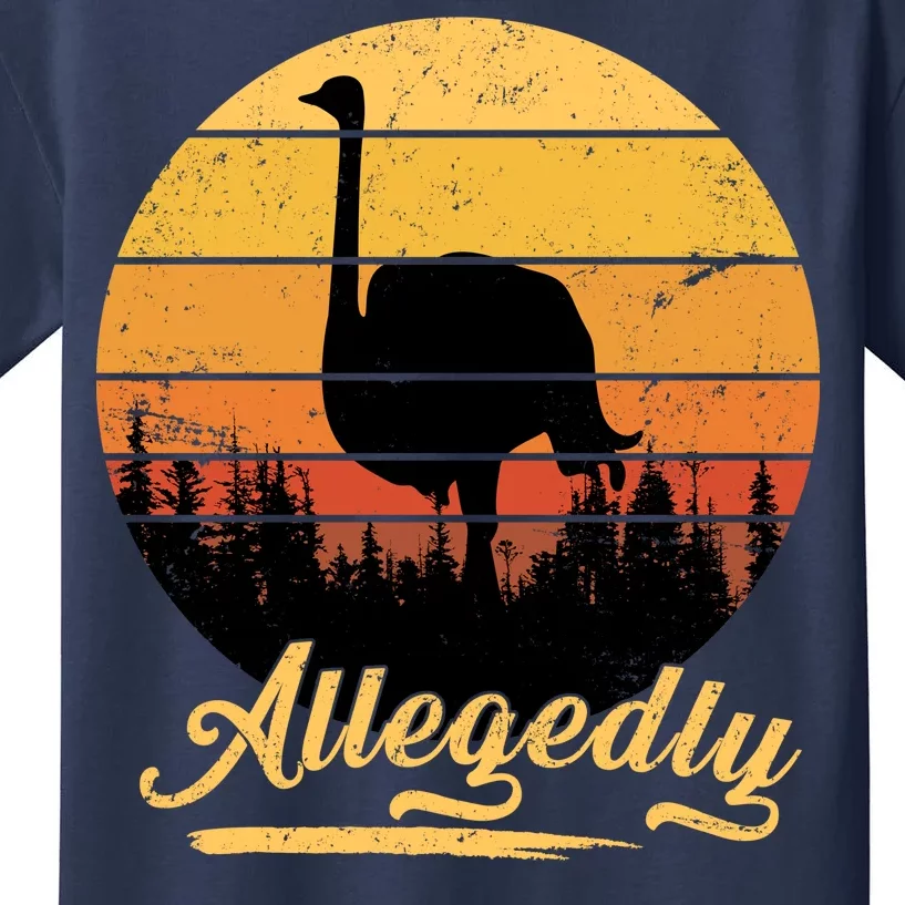 Allegedly Ostrich Retro Kids T-Shirt