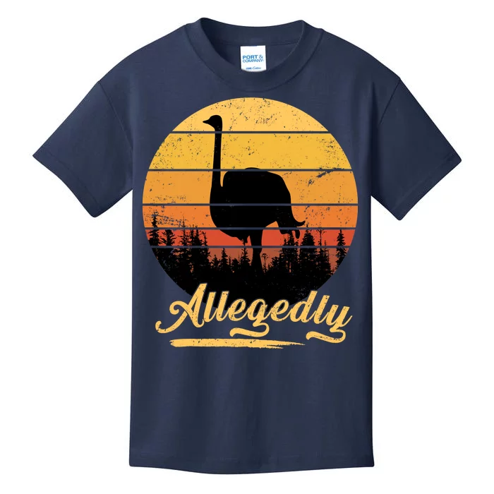 Allegedly Ostrich Retro Kids T-Shirt