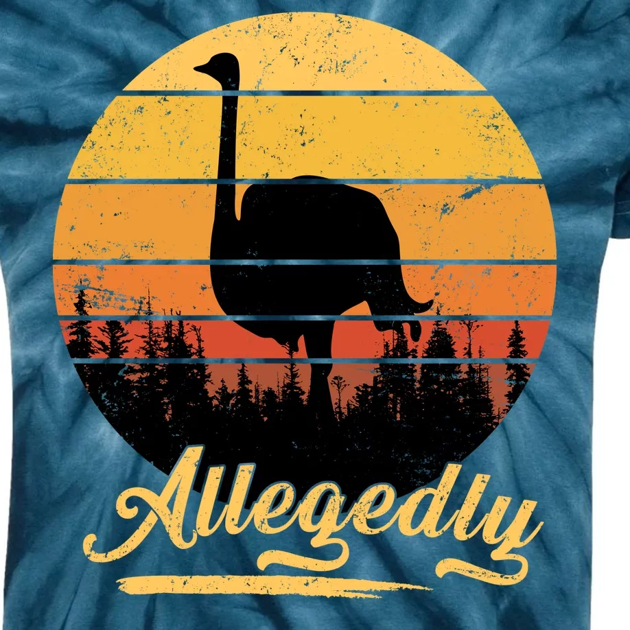 Allegedly Ostrich Retro Kids Tie-Dye T-Shirt