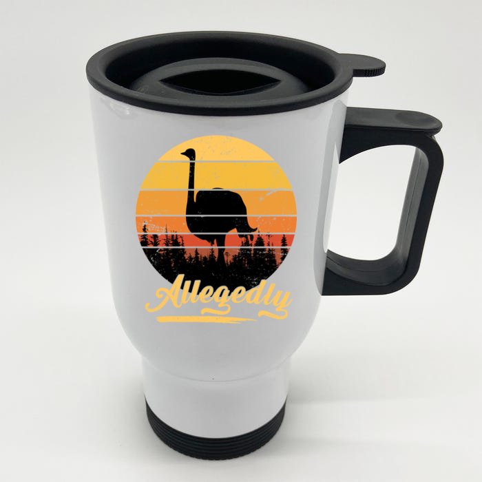 Allegedly Ostrich Retro Front & Back Stainless Steel Travel Mug