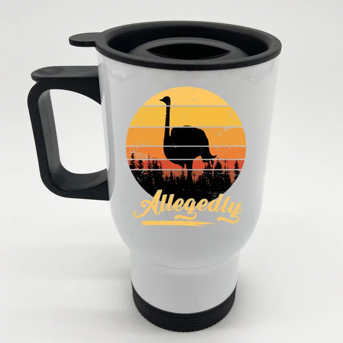 Allegedly Ostrich Retro Front & Back Stainless Steel Travel Mug