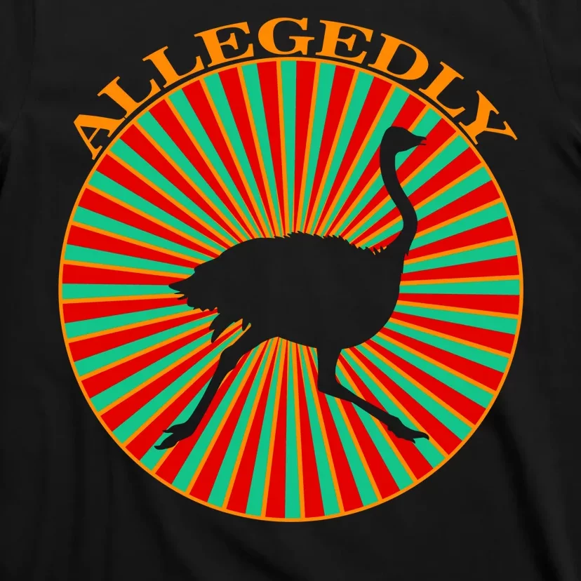 Allegedly Ostrich Retro Bird T-Shirt