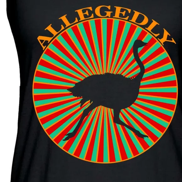 Allegedly Ostrich Retro Bird Ladies Essential Flowy Tank