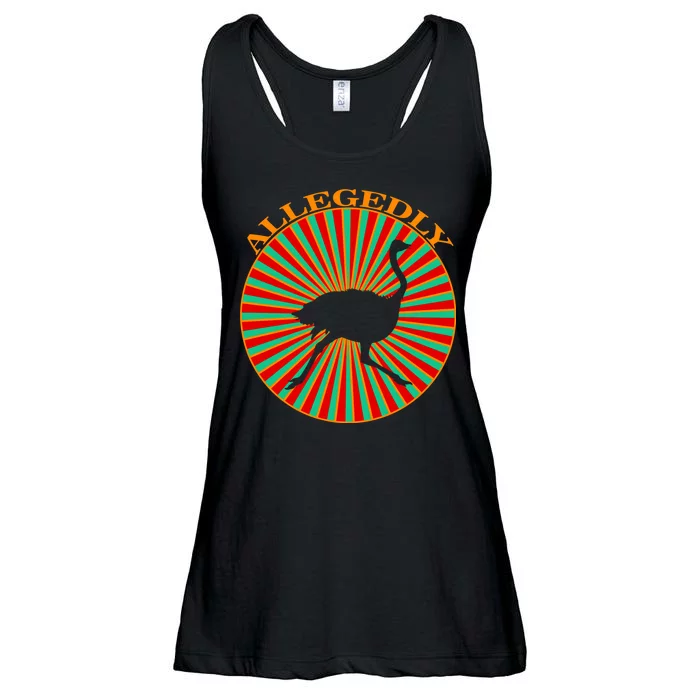 Allegedly Ostrich Retro Bird Ladies Essential Flowy Tank