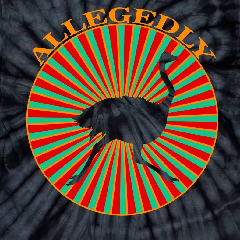 Allegedly Ostrich Retro Bird Tie-Dye T-Shirt