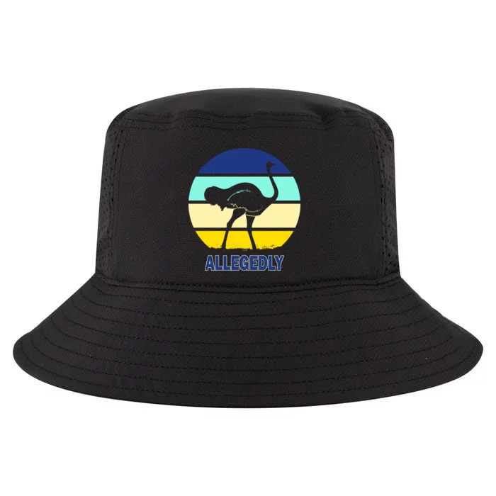 Allegedly Ostrich Retro Logo Cool Comfort Performance Bucket Hat