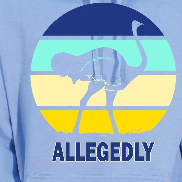 Allegedly Ostrich Retro Logo Unisex Surf Hoodie