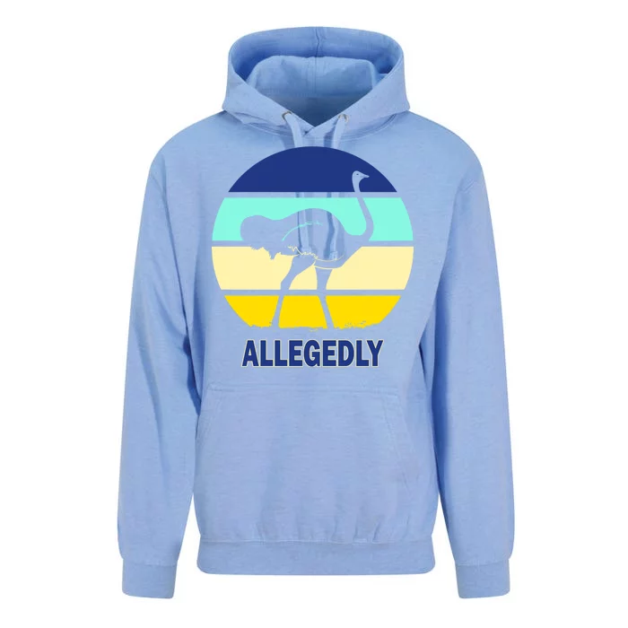 Allegedly Ostrich Retro Logo Unisex Surf Hoodie