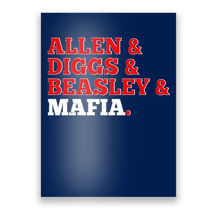 Allen Diggs Beasley Mafia Buffalo New York Football Poster