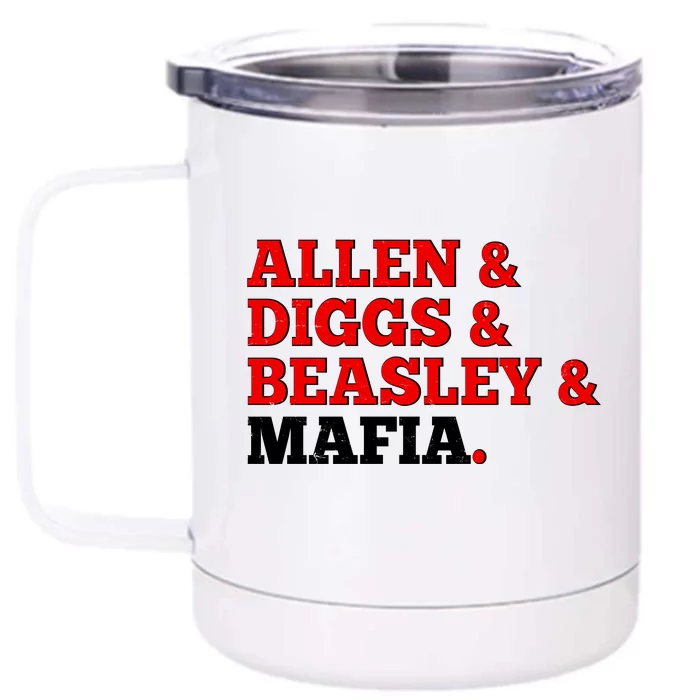 Allen Diggs Beasley Mafia Buffalo New York Football Front & Back 12oz Stainless Steel Tumbler Cup