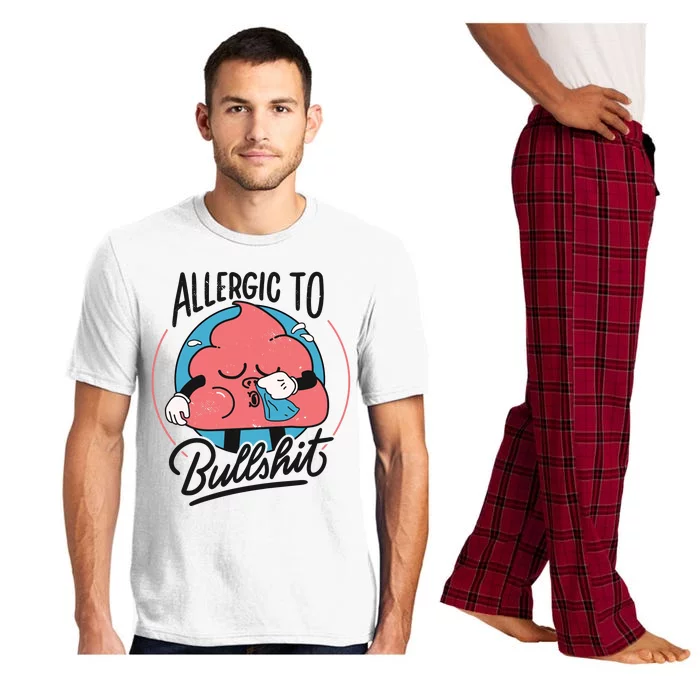 Allergic To Bullshit Funny Pajama Set