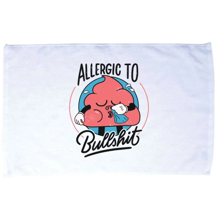 Allergic To Bullshit Funny Microfiber Hand Towel