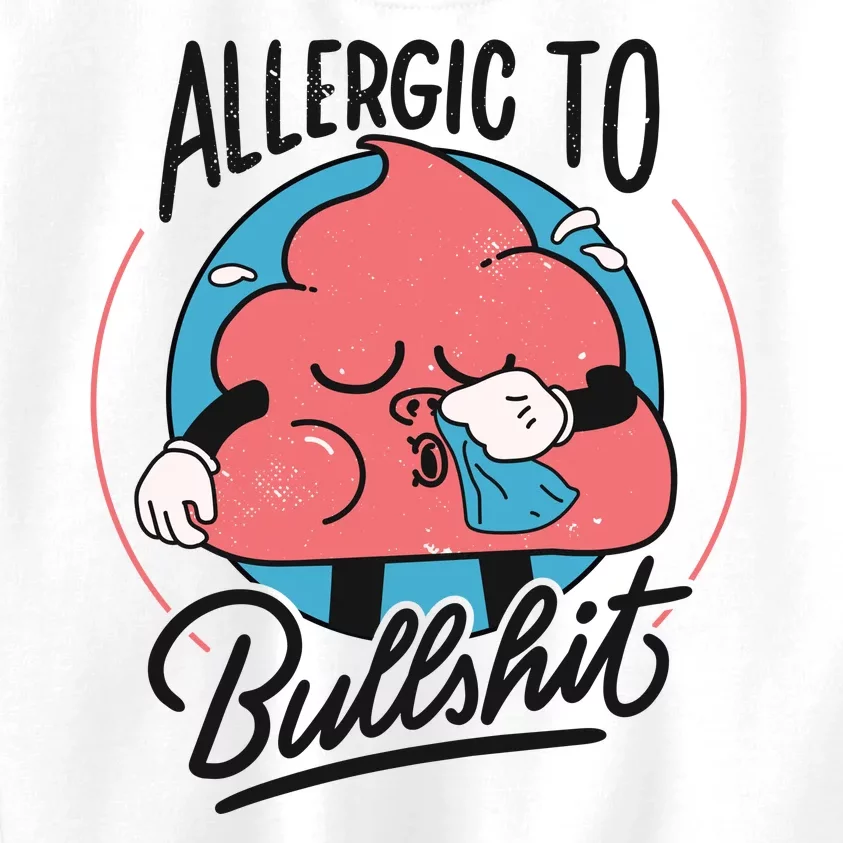 Allergic To Bullshit Funny Kids Sweatshirt