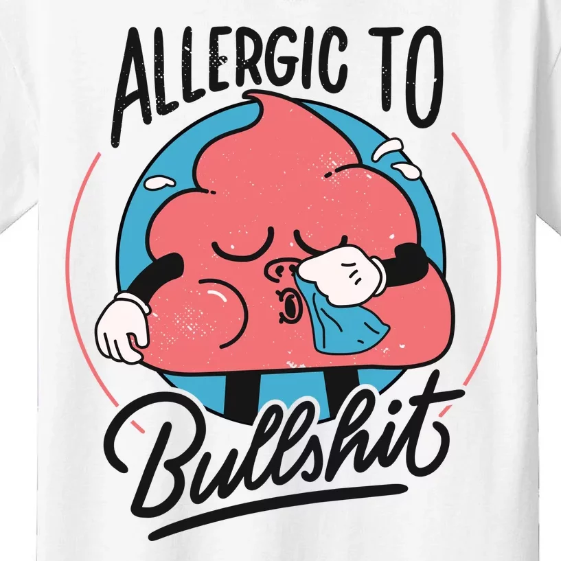 Allergic To Bullshit Funny Kids T-Shirt