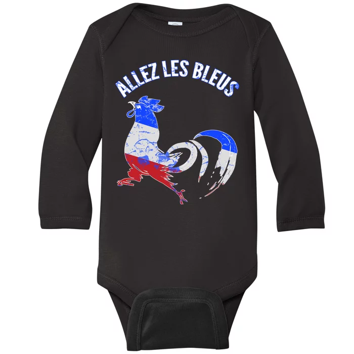 Allez Les Bleus France Soccer Baby Long Sleeve Bodysuit