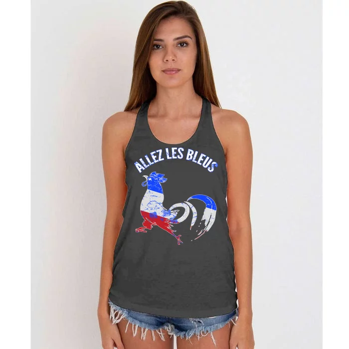 Allez Les Bleus France Soccer Women's Knotted Racerback Tank