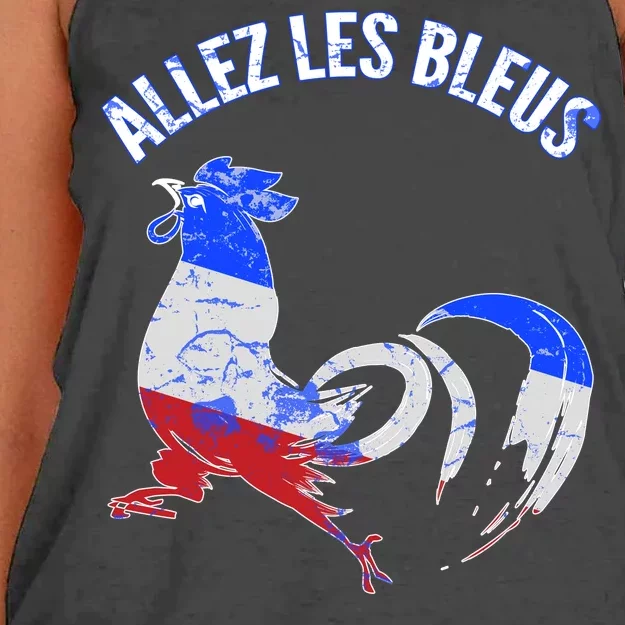 Allez Les Bleus France Soccer Women's Knotted Racerback Tank